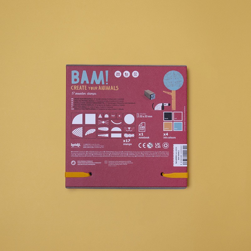 Actividad con tampones de madera